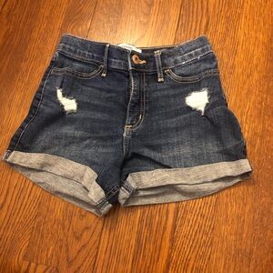 Abercrombie kids high rise mini mom shorts